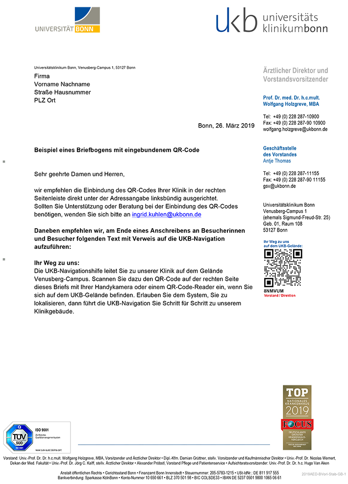 Einbinden des QR-Codes