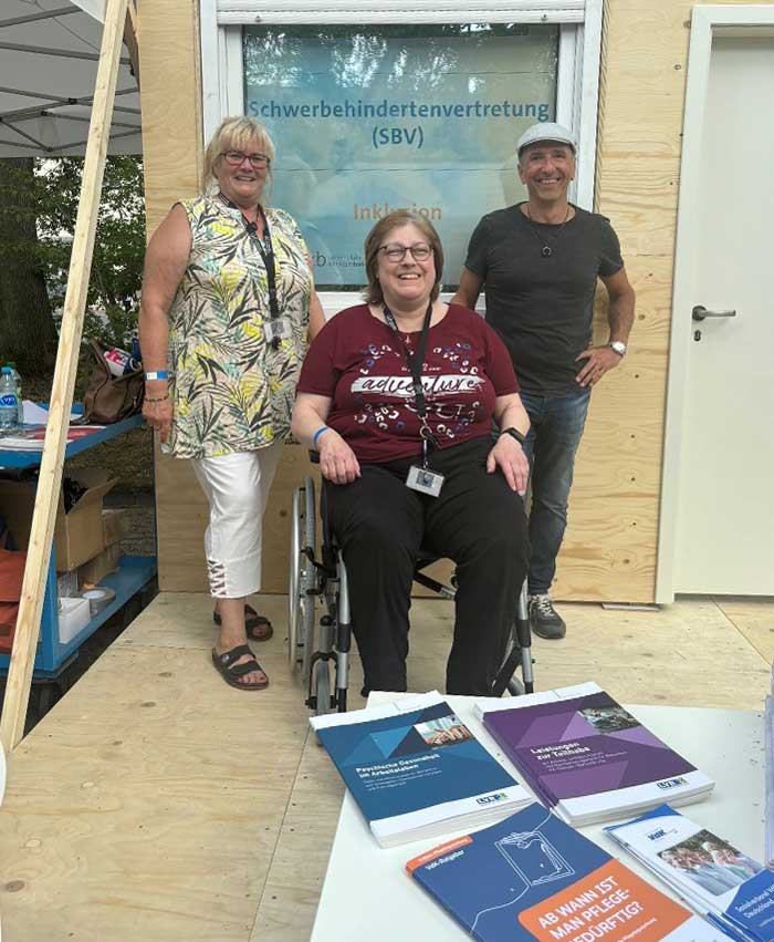 Die Schwerbehindertenvertretung auf dem UKB Sommerfest